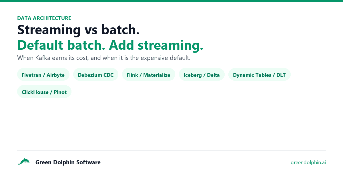 Streaming vs batch data architecture in 2026
