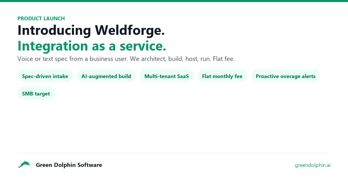 Introducing Weldforge - spec-driven integration as a service